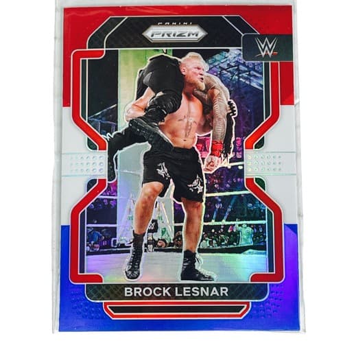 Brock Lesnar 2022 WWE Panini Red White Blue Prizm Exclusive SP Debut Edition - Thumbnail 4