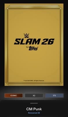 Topps Slam WWE Renowned 26 CM Punk Iconic Gold Signature DIGITAL - Thumbnail 4