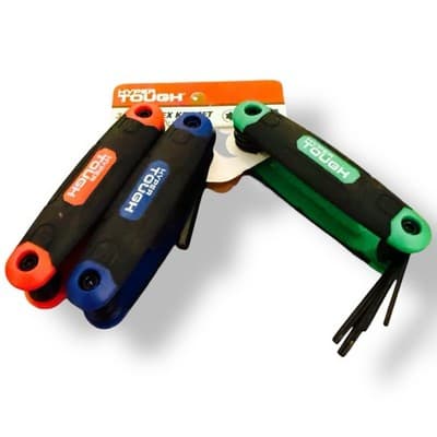 3-Piece HYPER TOUGH Folding Hex Key Set SAE Metric And Star 1272V - Thumbnail 3
