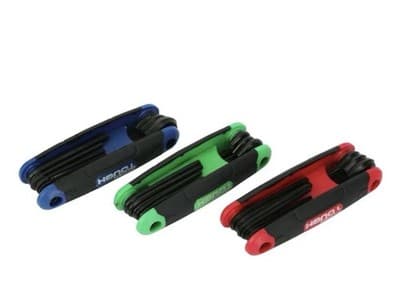 3-Piece HYPER TOUGH Folding Hex Key Set SAE Metric And Star 1272V - Thumbnail 6