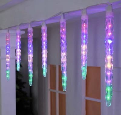 Holiday Living Wireless Color Christmas Icicle Lights Indoor Outdoor Linkable - Thumbnail 13