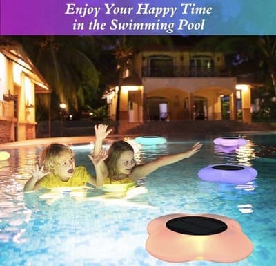 Floating Pool Flower Light Solar Powered Waterproof LED With Remote - Thumbnail 6