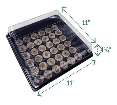 Jiffy Seed Starter Kit 2 Pack 36 Cell Seeding Tray Germination Humidity Dome - Thumbnail 5