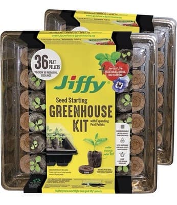 Jiffy Seed Starter Kit 2 Pack 36 Cell Seeding Tray Germination Humidity Dome - Image 1