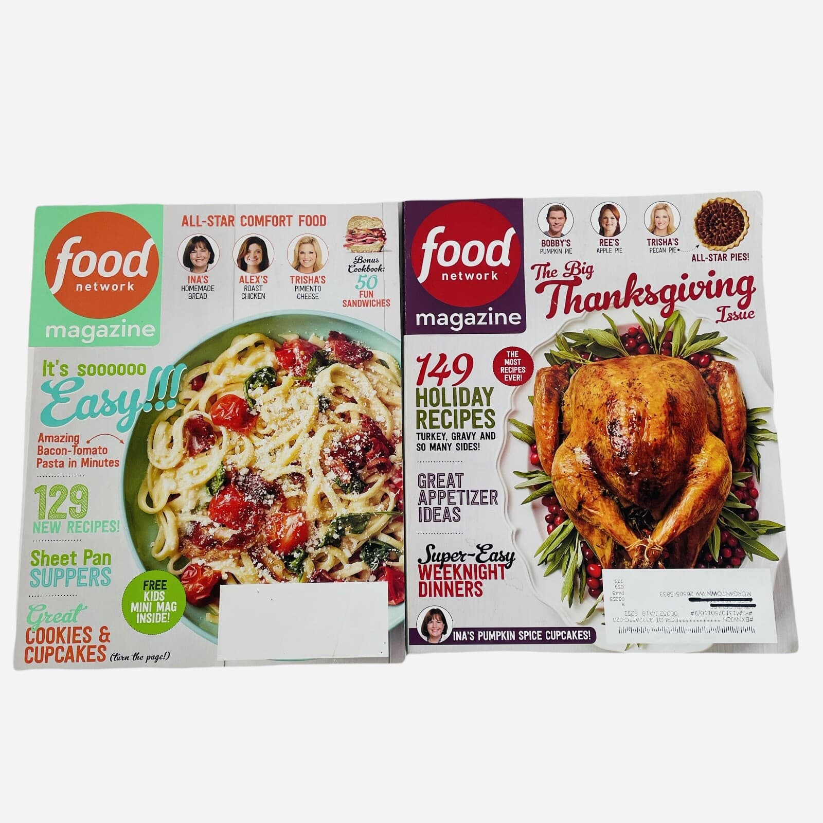 Cooking Magazine Food Network Lot Spring Recipes Supper Thanksgiving Complete - Image 1