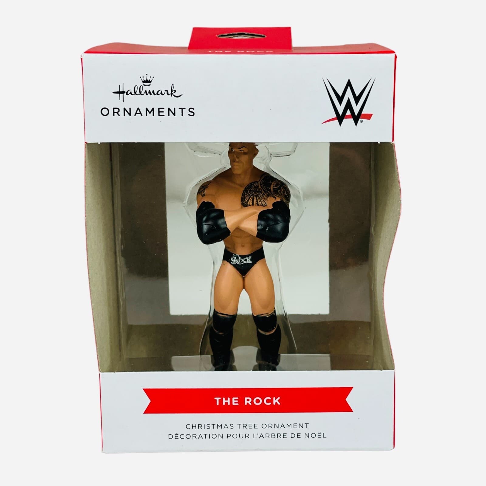 Hallmark WWE The Rock Christmas Tree Ornament 2021 Holiday Decoration 3HCM0853 - Image 1
