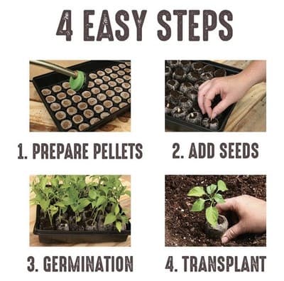 Jiffy Seed Starter Kit 2 Pack 36 Cell Seeding Tray Germination Humidity Dome - Thumbnail 6