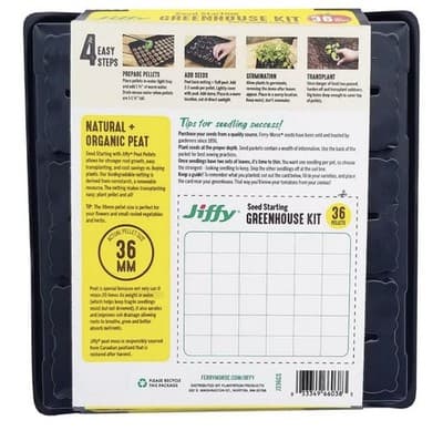 Jiffy Seed Starter Kit 2 Pack 36 Cell Seeding Tray Germination Humidity Dome - Thumbnail 4