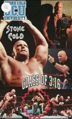WWF Stone Cold Steve Austin SCU Class Of 3:16 Poster 1998 Funky 3441 New 34x22 - Image 1
