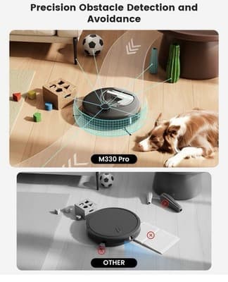 Lefant M330 Pro M330 Pro Robotic Vacuum Cleaner LiDAR Sweeps Mops Voice Control - Thumbnail 3