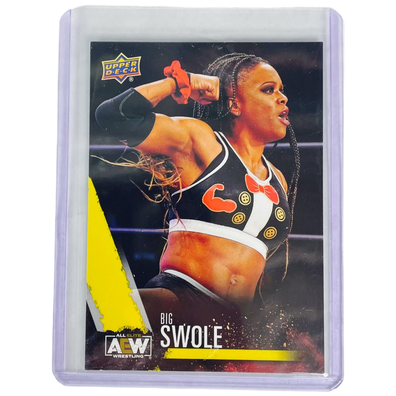 2021 Upper Deck AEW Yellow Parallel Big Swole Unrivaled Exclusive Wrestling Card - Thumbnail 10