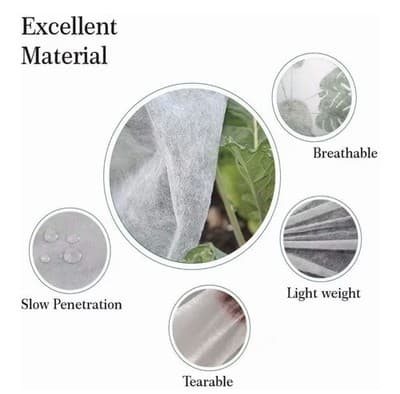 Agfabric Plant Cover Frost Protection Blanket 120x120 1.5oz Winter Shrub Jacket - Thumbnail 3