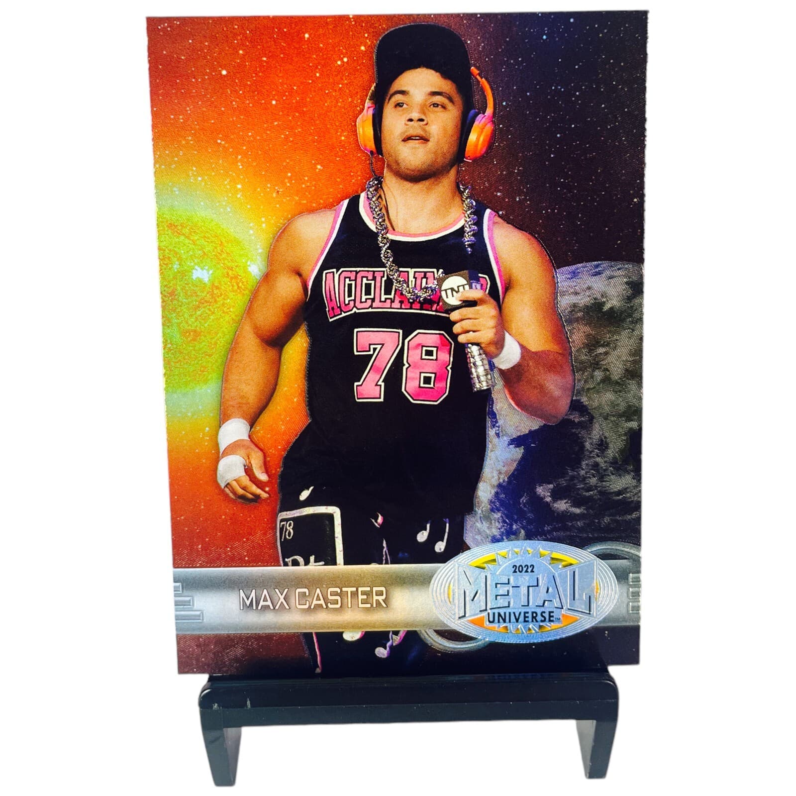 2022 Skybox AEW Metal Universe MAX CASTER Retro Set Insert R-45 Wrestling Card - Image 1