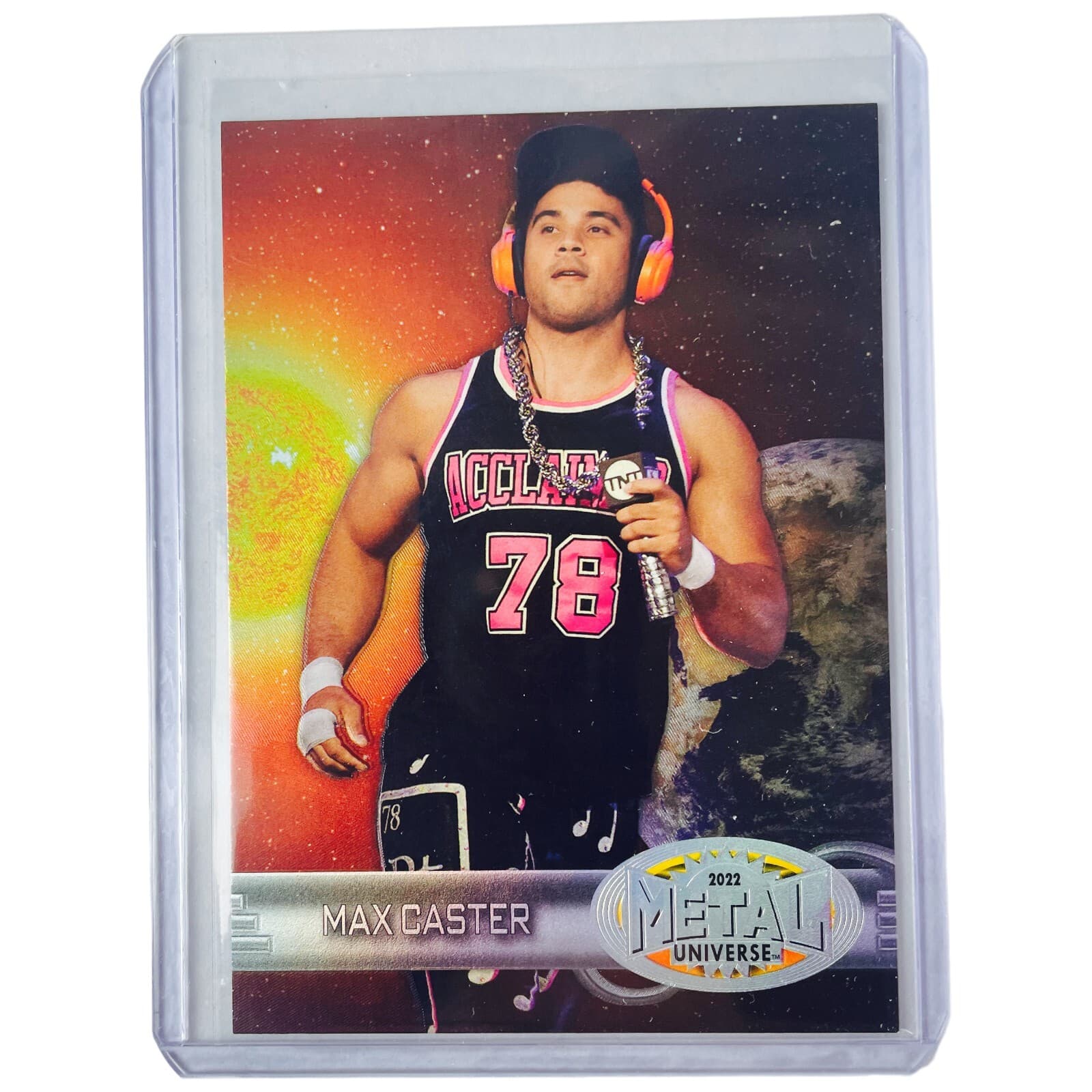 2022 Skybox AEW Metal Universe MAX CASTER Retro Set Insert R-45 Wrestling Card - Thumbnail 5