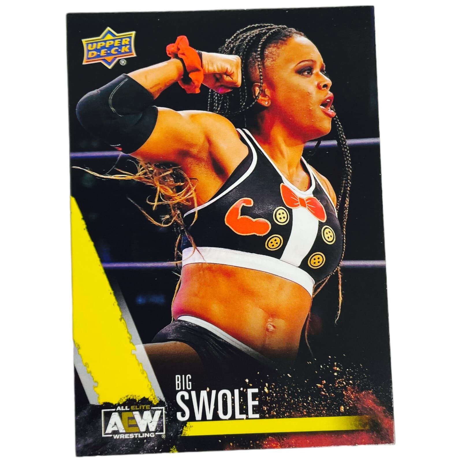 2021 Upper Deck AEW Yellow Parallel Big Swole Unrivaled Exclusive Wrestling Card - Thumbnail 6