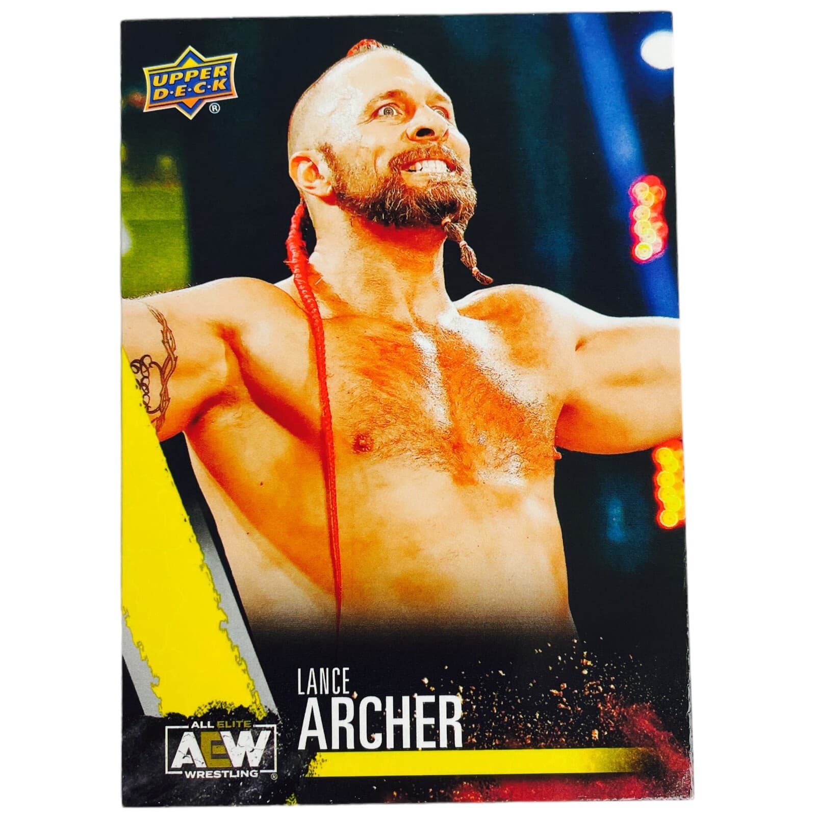 2021 Upper Deck AEW Yellow Parallel Lance Archer Unrivaled Exclusive Wrestling - Thumbnail 6