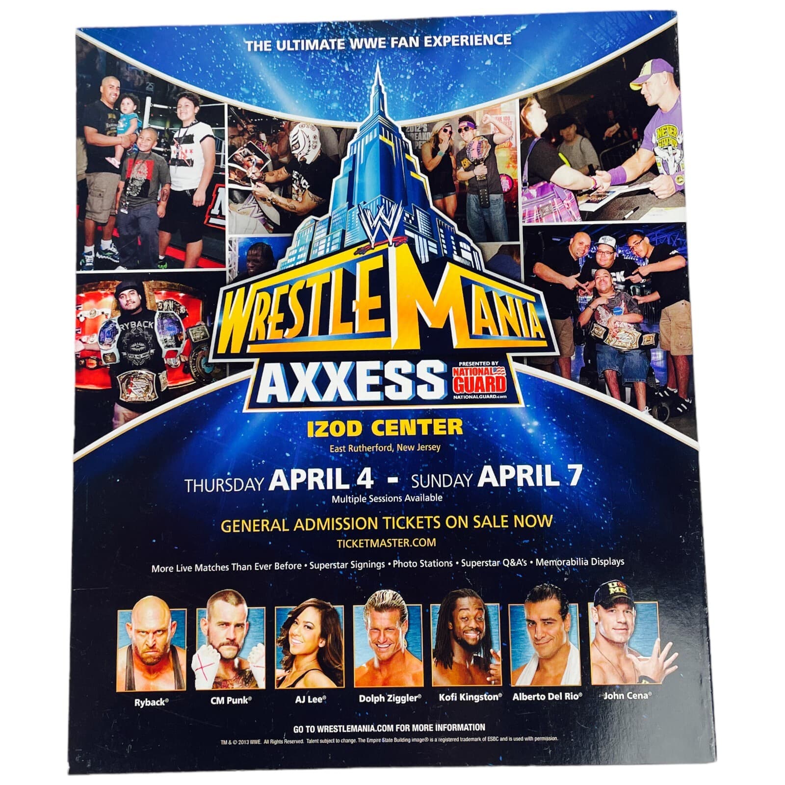 WWE WrestleMania 29 NY/NJ Collectors Edition 2013 Guide The Rock John Cena - Thumbnail 8