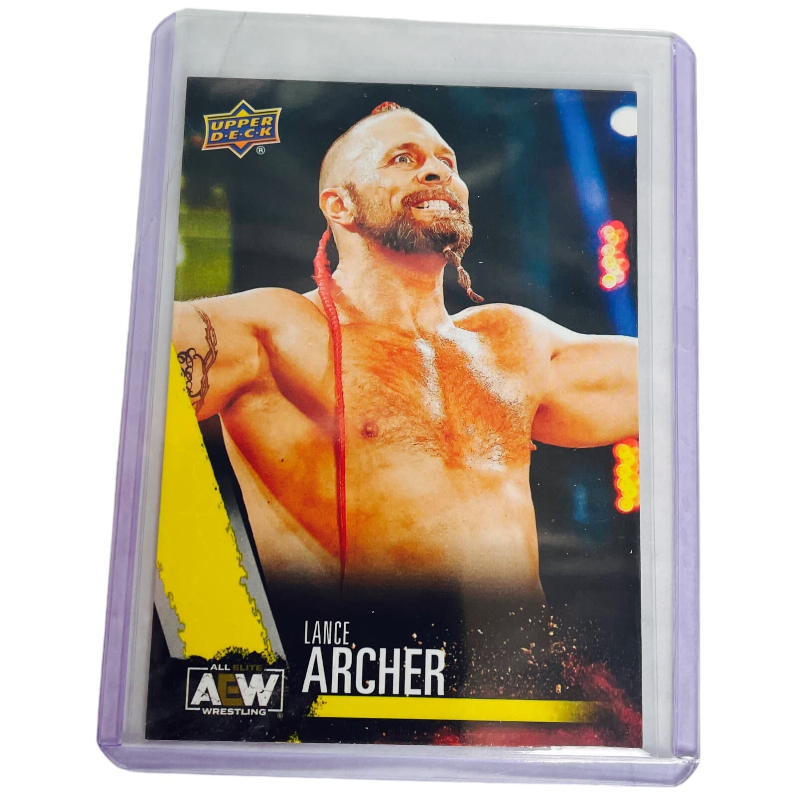 2021 Upper Deck AEW Yellow Parallel Lance Archer Unrivaled Exclusive Wrestling - Thumbnail 5