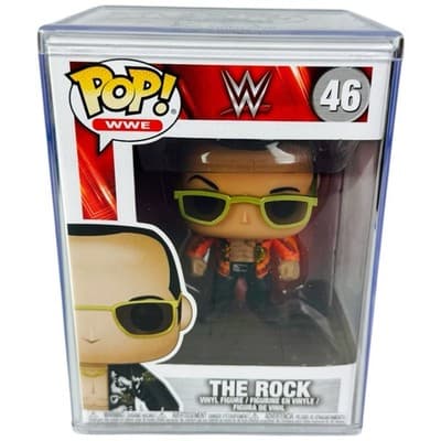 Funko Pop Vinyl WWE Dwayne The Rock Johnson 46 Hard Stack Protector - Thumbnail 7