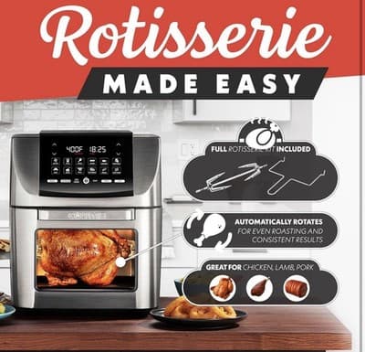 Gourmia 14 Qt Digital Air Fryer Oven Multi Function 12 Presets Touchscreen - Thumbnail 4