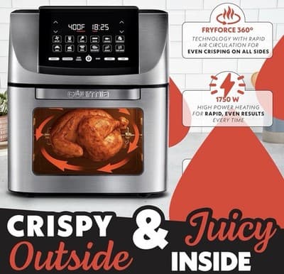 Gourmia 14 Qt Digital Air Fryer Oven Multi Function 12 Presets Touchscreen - Thumbnail 3