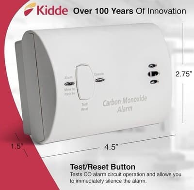 Kidde KN-COB-LP3 Carbon Monoxide CO Detector Alarm Battery Operated - Thumbnail 6