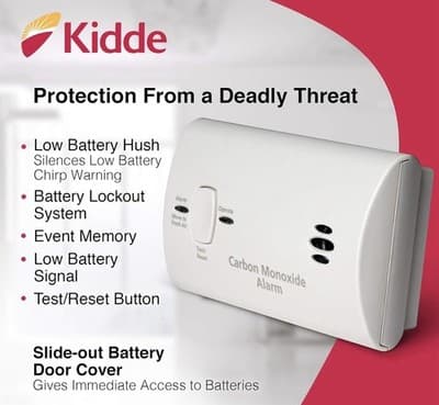 Kidde KN-COB-LP3 Carbon Monoxide CO Detector Alarm Battery Operated - Thumbnail 5