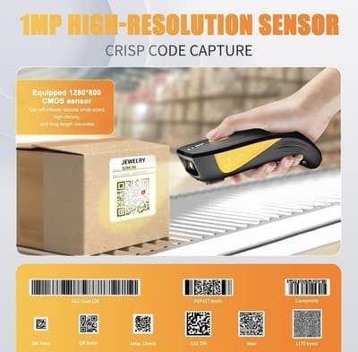 NETUM C750 Bluetooth Barcode Scanner Portable 2.4G Wireless QR Reader Model - Thumbnail 7