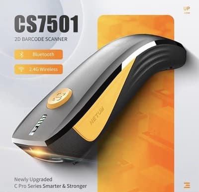 NETUM C750 Bluetooth Barcode Scanner Portable 2.4G Wireless QR Reader Model - Thumbnail 3
