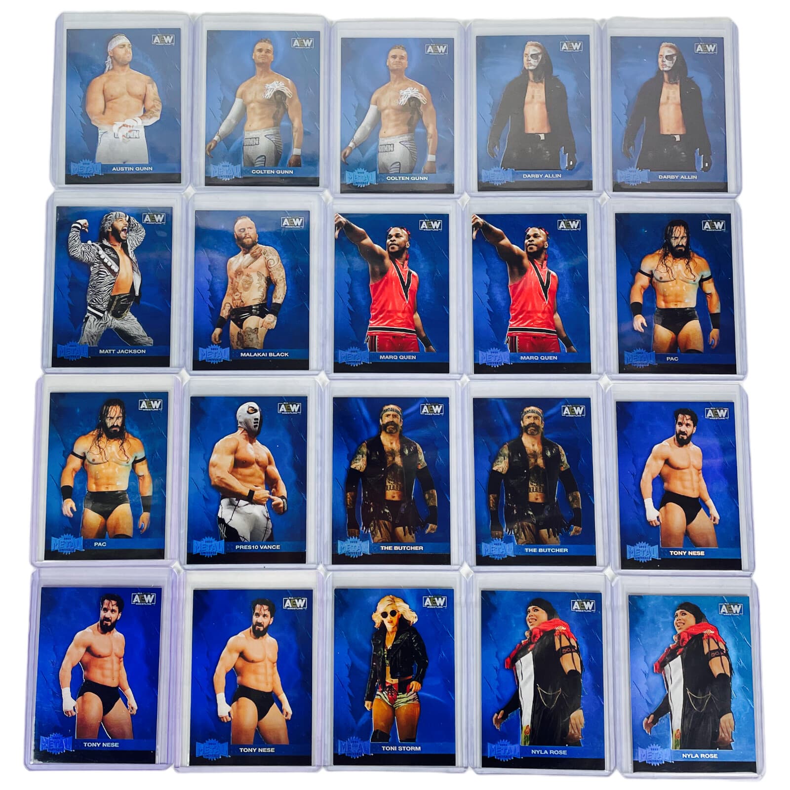 2022 SkyBox AEW Metal Universe Blue Spectrum Base High Series Parallel You Pick - Thumbnail 4