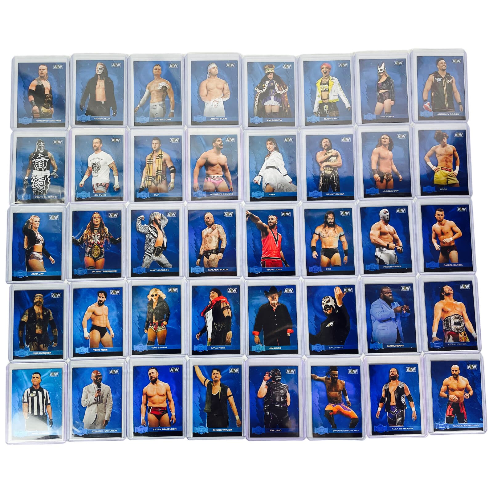 2022 SkyBox AEW Metal Universe Blue Spectrum Base High Series Parallel You Pick - Image 1