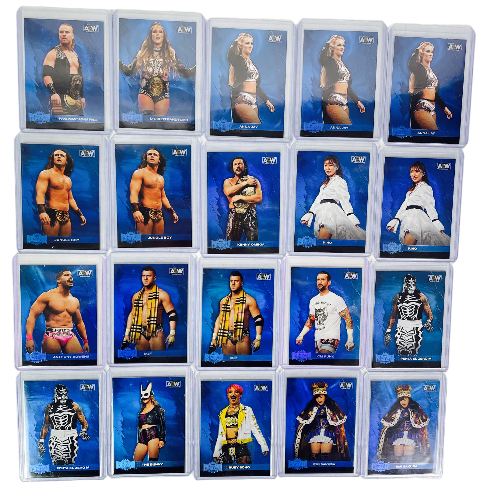 2022 SkyBox AEW Metal Universe Blue Spectrum Base High Series Parallel You Pick - Thumbnail 3