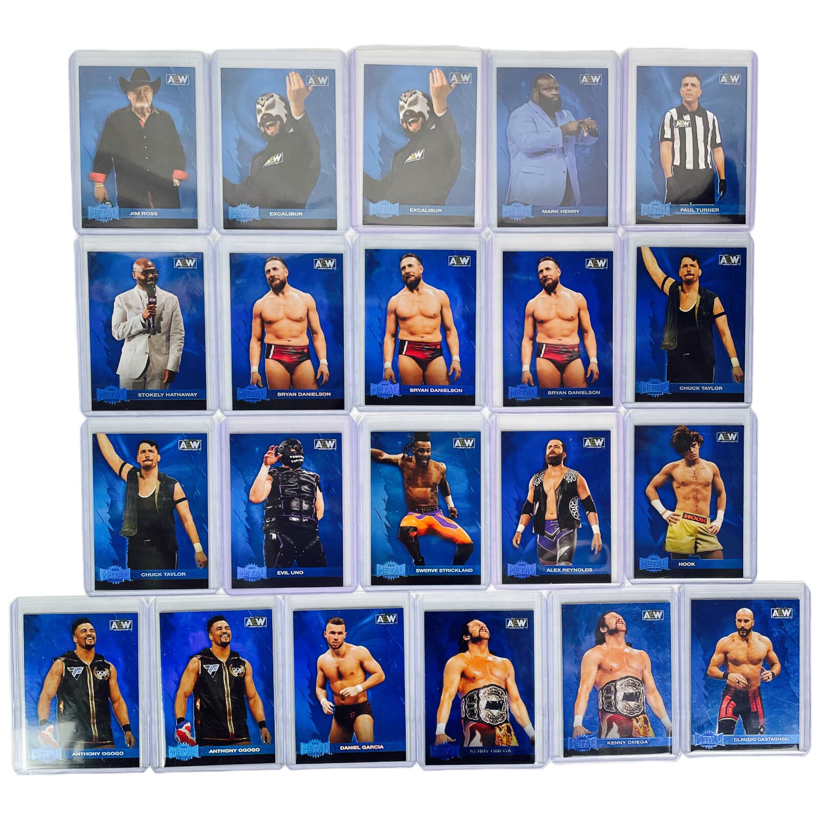 2022 SkyBox AEW Metal Universe Blue Spectrum Base High Series Parallel You Pick - Thumbnail 5