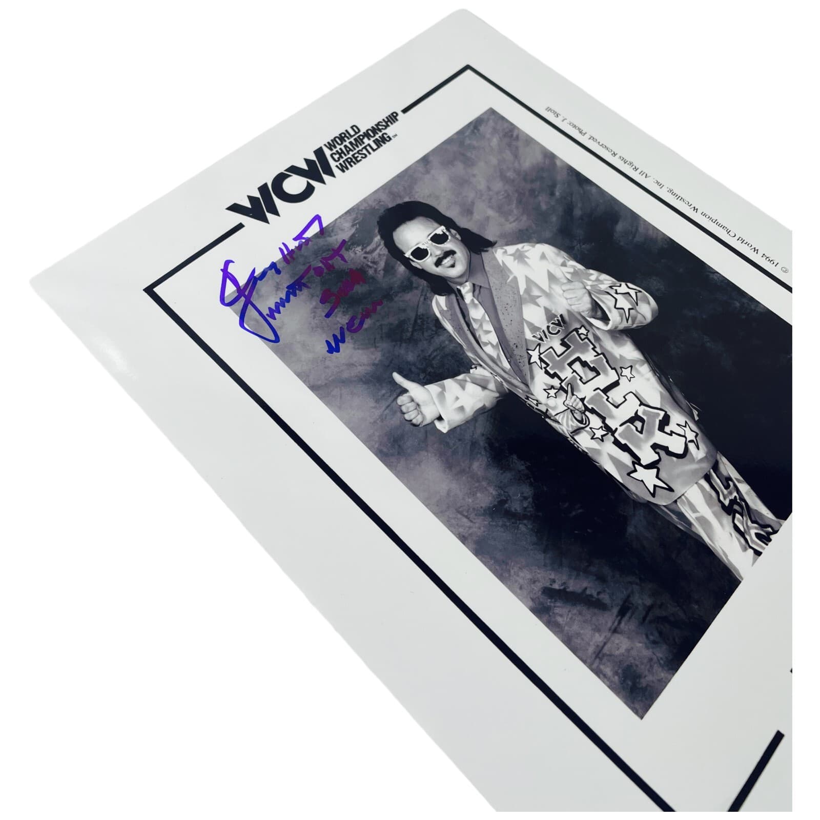Jimmy Hart Signed Autographed WCW Promo 8x10 Glossy Wrestling Picture - Thumbnail 4