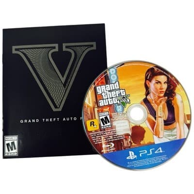 Grand Theft Auto V Sony PlayStation 4 2014 PS4 Complete CIB Map Inserts Tested - Thumbnail 2