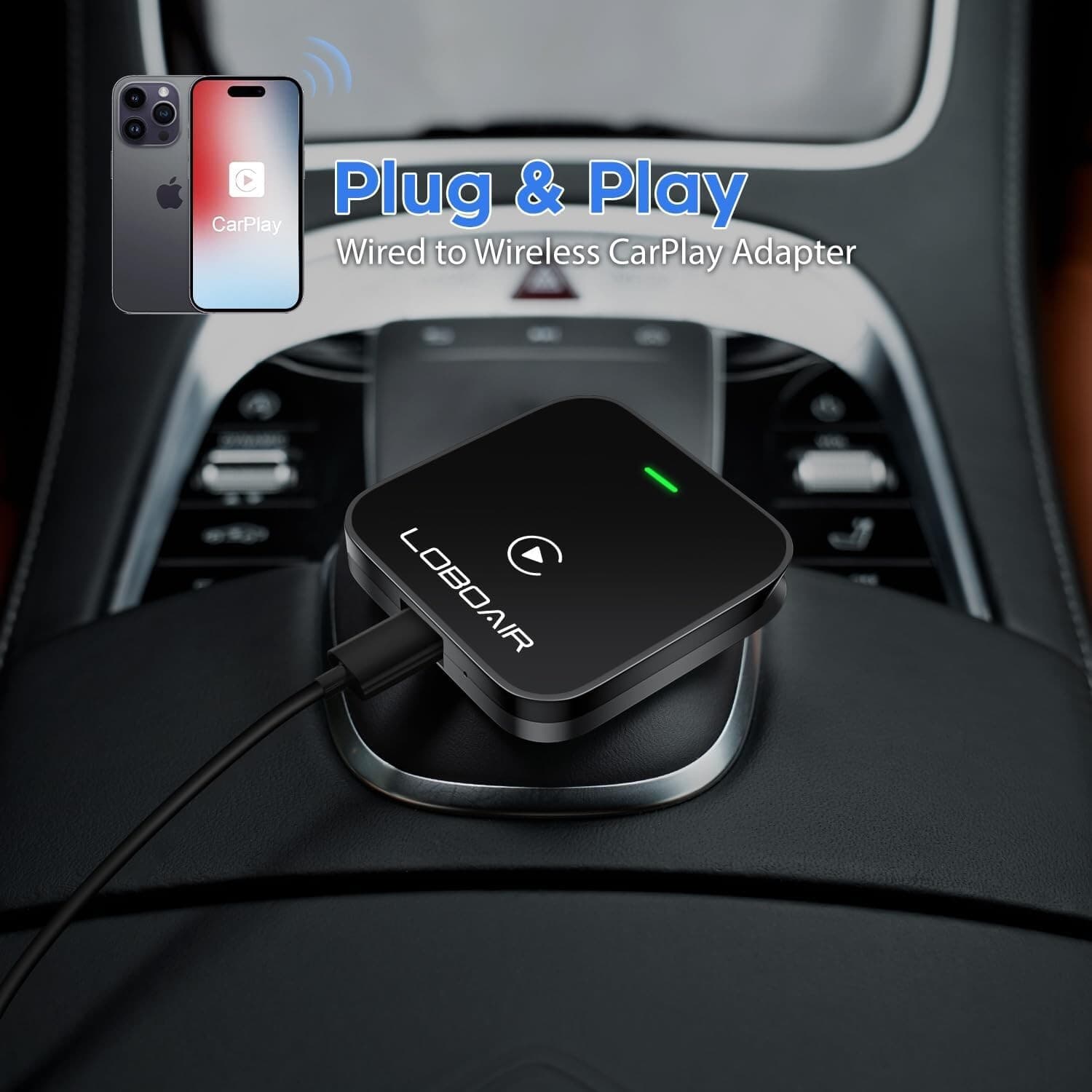 Wireless CarPlay Adapter Automatic Convert Wired Cars Apple Android Hands Free - Thumbnail 19