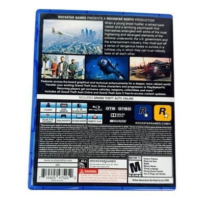 Grand Theft Auto V Sony PlayStation 4 2014 PS4 Complete CIB Map Inserts Tested - Thumbnail 16