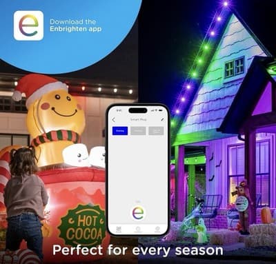 Enbrighten WiFi Outdoor Dual Outlet Smart Plug Matter Enabled Weatherproof - Thumbnail 6