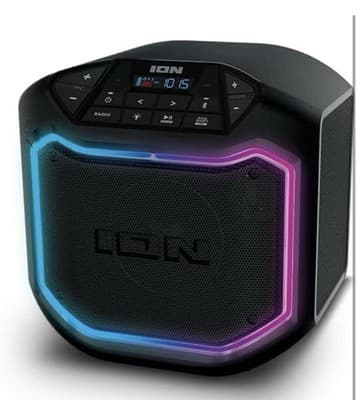 ION Game Day Party Bluetooth Speaker Portable LED Lights Black iPA127 - Thumbnail 3