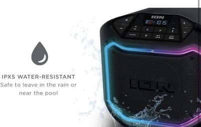 ION Game Day Party Bluetooth Speaker Portable LED Lights Black iPA127 - Thumbnail 5