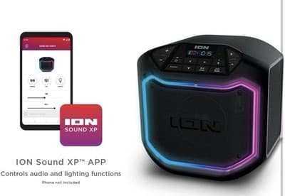 ION Game Day Party Bluetooth Speaker Portable LED Lights Black iPA127 - Thumbnail 9