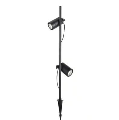 Hampton Bay Dual Spot Light Pole Low Voltage LED Landscape Black Finish Lot Of 4 - Thumbnail 2