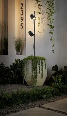 Hampton Bay Dual Spot Light Pole Low Voltage LED Landscape Black Finish Lot Of 4 - Thumbnail 9