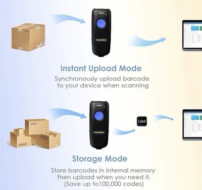 Barcode Scanner Wireless Handheld 1D Laser Reader NADAMOO Bluetooth 2.4G USB - Thumbnail 7