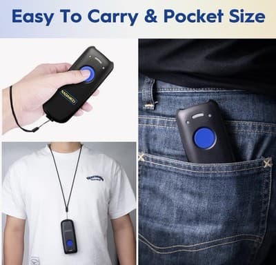 Barcode Scanner Wireless Handheld 1D Laser Reader NADAMOO Bluetooth 2.4G USB - Thumbnail 6
