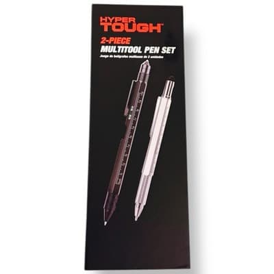 Hyper Tough 2-piece Multi Tool Pen Set LED Screwdriver Lightweight Compact - Image 1