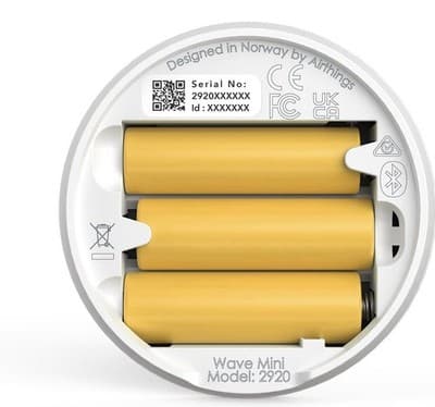 Airthings 2928 Wave Mini Smart Indoor Air Quality Monitor w/ Mold-Risk Indicator - Thumbnail 2