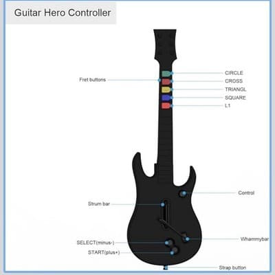 NBCP Wireless Guitar Controller Nintendo Wii for Guitar Hero Rock Band As Is - Thumbnail 7