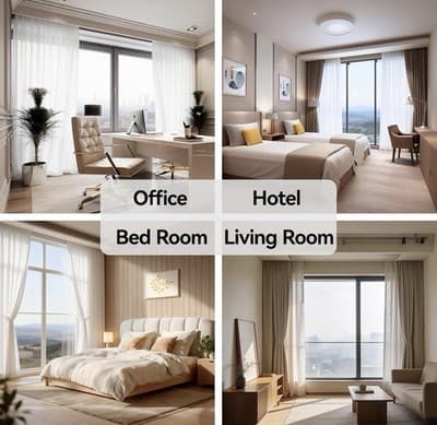 Electric Smart Curtain System Motorized Rod Remote App Control Adjustable 205” - Thumbnail 6