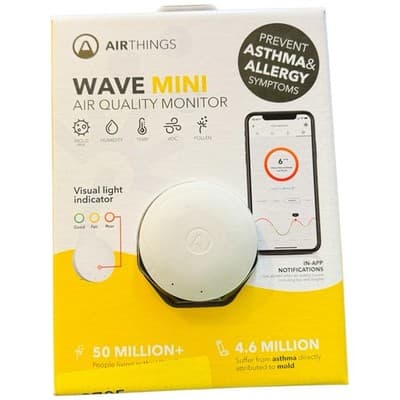 Airthings 2928 Wave Mini Smart Indoor Air Quality Monitor w/ Mold-Risk Indicator - Thumbnail 11